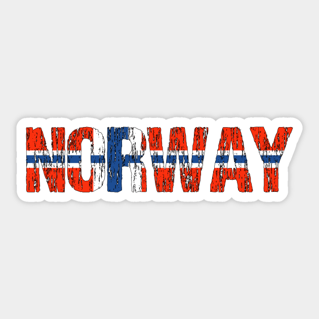 Norway Distressed Flag Norge Sticker by Nirvanibex